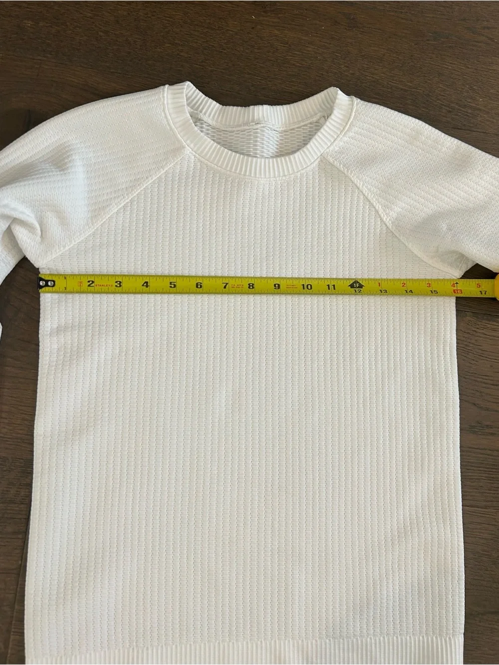 Lululemon Women’s White Thermal Textured Long-Sleeve Crewneck Top